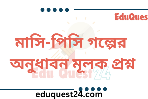 মাসি পিসি গল্পের অনুধাবন প্রশ্ন