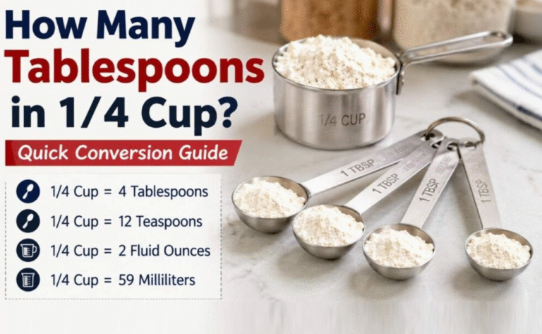 How Many Tablespoons In 1/4 Cup Of Flour